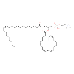 ChemSpider 2D Image | (2R)-3-[(13Z)-13-Docosenoyloxy]-2-[(5Z,8Z,11Z,14Z,17Z)-5,8,11,14,17-icosapentaenoyloxy]propyl 2-(trimethylammonio)ethyl phosphate | C50H88NO8P