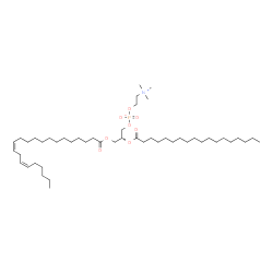 ChemSpider 2D Image | (2R)-3-[(13Z,16Z)-13,16-Docosadienoyloxy]-2-(stearoyloxy)propyl 2-(trimethylammonio)ethyl phosphate | C48H92NO8P