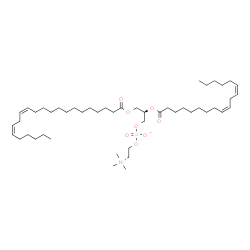ChemSpider 2D Image | (2R)-3-[(13Z,16Z)-13,16-Docosadienoyloxy]-2-[(9Z,12Z)-9,12-octadecadienoyloxy]propyl 2-(trimethylammonio)ethyl phosphate | C48H88NO8P