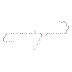 ChemSpider 2D Image | (2R)-3-[(13Z,16Z)-13,16-Docosadienoyloxy]-2-[(9Z,12Z,15Z)-9,12,15-octadecatrienoyloxy]propyl 2-(trimethylammonio)ethyl phosphate | C48H86NO8P