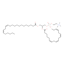 ChemSpider 2D Image | (2R)-3-[(13Z,16Z)-13,16-Docosadienoyloxy]-2-[(6Z,9Z,12Z,15Z)-6,9,12,15-octadecatetraenoyloxy]propyl 2-(trimethylammonio)ethyl phosphate | C48H84NO8P