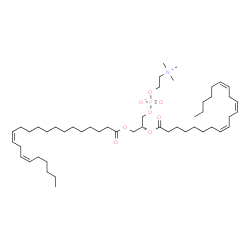 ChemSpider 2D Image | (2R)-3-[(13Z,16Z)-13,16-Docosadienoyloxy]-2-[(8Z,11Z,14Z)-8,11,14-icosatrienoyloxy]propyl 2-(trimethylammonio)ethyl phosphate | C50H90NO8P