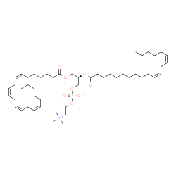 ChemSpider 2D Image | (2R)-3-[(7Z,10Z,13Z,16Z)-7,10,13,16-Docosatetraenoyloxy]-2-[(11Z,14Z)-11,14-icosadienoyloxy]propyl 2-(trimethylammonio)ethyl phosphate | C50H88NO8P
