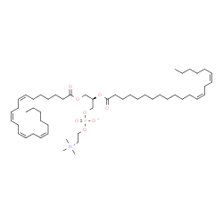 ChemSpider 2D Image | (2R)-2-[(13Z,16Z)-13,16-Docosadienoyloxy]-3-[(7Z,10Z,13Z,16Z)-7,10,13,16-docosatetraenoyloxy]propyl 2-(trimethylammonio)ethyl phosphate | C52H92NO8P