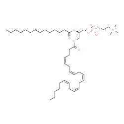 ChemSpider 2D Image | PC(22:5(4Z,7Z,10Z,13Z,16Z)/14:0) | C44H78NO8P