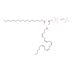 ChemSpider 2D Image | (2R)-3-[(4Z,7Z,10Z,13Z,16Z)-4,7,10,13,16-Docosapentaenoyloxy]-2-(stearoyloxy)propyl 2-(trimethylammonio)ethyl phosphate | C48H86NO8P