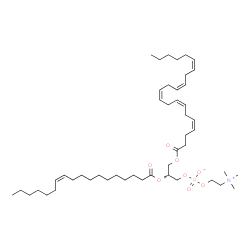 ChemSpider 2D Image | (2R)-3-[(4Z,7Z,10Z,13Z,16Z)-4,7,10,13,16-Docosapentaenoyloxy]-2-[(11Z)-11-octadecenoyloxy]propyl 2-(trimethylammonio)ethyl phosphate | C48H84NO8P
