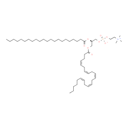 ChemSpider 2D Image | (2R)-2-(Docosanoyloxy)-3-[(4Z,7Z,10Z,13Z,16Z)-4,7,10,13,16-docosapentaenoyloxy]propyl 2-(trimethylammonio)ethyl phosphate | C52H94NO8P