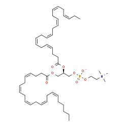 ChemSpider 2D Image | (2R)-2-[(4Z,7Z,10Z,13Z,16Z,19Z)-4,7,10,13,16,19-Docosahexaenoyloxy]-3-[(4Z,7Z,10Z,13Z,16Z)-4,7,10,13,16-docosapentaenoyloxy]propyl 2-(trimethylammonio)ethyl phosphate | C52H82NO8P