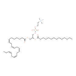 ChemSpider 2D Image | PC(22:5(7Z,10Z,13Z,16Z,19Z)/14:0) | C44H78NO8P