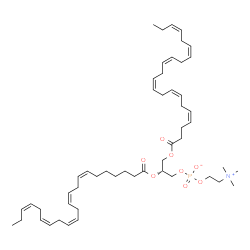 ChemSpider 2D Image | (2R)-3-[(4Z,7Z,10Z,13Z,16Z,19Z)-4,7,10,13,16,19-Docosahexaenoyloxy]-2-[(7Z,10Z,13Z,16Z,19Z)-7,10,13,16,19-docosapentaenoyloxy]propyl 2-(trimethylammonio)ethyl phosphate | C52H82NO8P