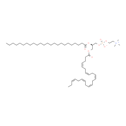 ChemSpider 2D Image | (2R)-3-[(4Z,7Z,10Z,13Z,16Z,19Z)-4,7,10,13,16,19-Docosahexaenoyloxy]-2-(tetracosanoyloxy)propyl 2-(trimethylammonio)ethyl phosphate | C54H96NO8P