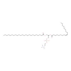 ChemSpider 2D Image | 1-tetracosanoyl-2-[(9Z)-octadecenoyl]-sn-glycero-3-phosphocholine | C50H98NO8P