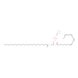 ChemSpider 2D Image | (2R)-2-[(8Z,11Z,14Z,17Z)-8,11,14,17-Icosatetraenoyloxy]-3-(tetracosanoyloxy)propyl 2-(trimethylammonio)ethyl phosphate | C52H96NO8P
