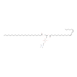 ChemSpider 2D Image | (2R)-2-[(13Z,16Z)-13,16-Docosadienoyloxy]-3-(tetracosanoyloxy)propyl 2-(trimethylammonio)ethyl phosphate | C54H104NO8P