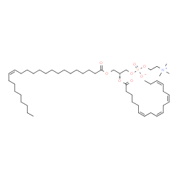 ChemSpider 2D Image | (2R)-2-[(6Z,9Z,12Z,15Z)-6,9,12,15-Octadecatetraenoyloxy]-3-[(15Z)-15-tetracosenoyloxy]propyl 2-(trimethylammonio)ethyl phosphate | C50H90NO8P