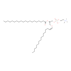 ChemSpider 2D Image | (2R)-3-[(1Z)-1-Hexadecen-1-yloxy]-2-(icosanoyloxy)propyl 2-(trimethylammonio)ethyl phosphate | C44H88NO7P