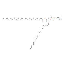 ChemSpider 2D Image | 2-(Docosanoyloxy)-3-[(1Z)-1-octadecen-1-yloxy]propyl 2-(trimethylammonio)ethyl phosphate | C48H96NO7P
