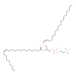 ChemSpider 2D Image | (2R)-2-[(13Z)-13-Docosenoyloxy]-3-[(1Z)-1-octadecen-1-yloxy]propyl 2-(trimethylammonio)ethyl phosphate | C48H94NO7P