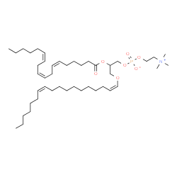 ChemSpider 2D Image | PC(P-18:1(11Z)/18:3(6Z,9Z,12Z)) | C44H80NO7P
