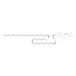 ChemSpider 2D Image | (2R)-2-(Icosanoyloxy)-3-[(1Z,11Z)-1,11-octadecadien-1-yloxy]propyl 2-(trimethylammonio)ethyl phosphate | C46H90NO7P