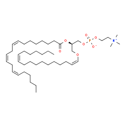 ChemSpider 2D Image | PC(P-18:1(11Z)/20:3(8Z,11Z,14Z)) | C46H84NO7P