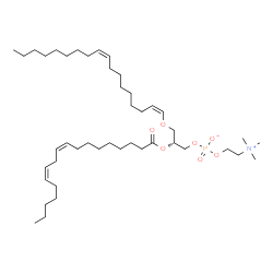 ChemSpider 2D Image | PC(P-18:1(9Z)/18:2(9Z,12Z)) | C44H82NO7P