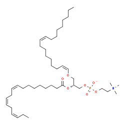 ChemSpider 2D Image | PC(P-18:1(9Z)/18:3(9Z,12Z,15Z)) | C44H80NO7P