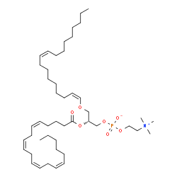 ChemSpider 2D Image | PC(P-18:1(9Z)/20:4(5Z,8Z,11Z,14Z)) | C46H82NO7P