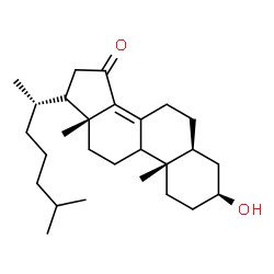 ChemSpider 2D Image | (3beta,5alpha,9xi,20S)-3-Hydroxycholest-8(14)-en-15-one | C27H44O2