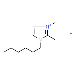 ChemSpider 2D Image | 1-Hexyl-2,3-dimethyl-1H-imidazol-3-ium iodide | C11H21IN2