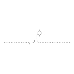 ChemSpider 2D Image | (2R)-1-[(Hydroxy{[(1s,3R)-2,3,4,5,6-pentahydroxycyclohexyl]oxy}phosphoryl)oxy]-3-(palmitoyloxy)-2-propanyl icosanoate | C45H87O13P
