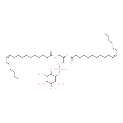 ChemSpider 2D Image | (2R)-3-[(Hydroxy{[(1s,3R)-2,3,4,5,6-pentahydroxycyclohexyl]oxy}phosphoryl)oxy]-1,2-propanediyl (11Z,11'Z)bis(-11-octadecenoate) | C45H83O13P