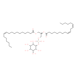 ChemSpider 2D Image | (2R)-1-[(Hydroxy{[(1s,3R)-2,3,4,5,6-pentahydroxycyclohexyl]oxy}phosphoryl)oxy]-3-[(11Z)-11-octadecenoyloxy]-2-propanyl (9Z,12Z)-9,12-octadecadienoate | C45H81O13P