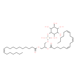 ChemSpider 2D Image | (2R)-1-[(Hydroxy{[(1s,3R)-2,3,4,5,6-pentahydroxycyclohexyl]oxy}phosphoryl)oxy]-3-[(11Z)-11-octadecenoyloxy]-2-propanyl (6Z,9Z,12Z)-6,9,12-octadecatrienoate | C45H79O13P