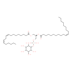 ChemSpider 2D Image | (2R)-1-[(Hydroxy{[(1s,3R)-2,3,4,5,6-pentahydroxycyclohexyl]oxy}phosphoryl)oxy]-3-[(9Z,12Z)-9,12-octadecadienoyloxy]-2-propanyl (11Z)-11-icosenoate | C47H85O13P