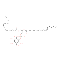 ChemSpider 2D Image | (2R)-3-[(Hydroxy{[(1s,3R)-2,3,4,5,6-pentahydroxycyclohexyl]oxy}phosphoryl)oxy]-2-[(11Z)-11-octadecenoyloxy]propyl (6Z,9Z,12Z)-6,9,12-octadecatrienoate | C45H79O13P