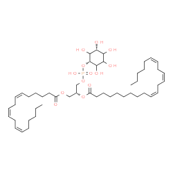 ChemSpider 2D Image | (2R)-1-[(Hydroxy{[(1s,3R)-2,3,4,5,6-pentahydroxycyclohexyl]oxy}phosphoryl)oxy]-3-[(6Z,9Z,12Z)-6,9,12-octadecatrienoyloxy]-2-propanyl (10Z,13Z,16Z)-10,13,16-docosatrienoate | C49H83O13P