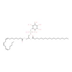ChemSpider 2D Image | (2R)-3-[(Hydroxy{[(1s,3R)-2,3,4,5,6-pentahydroxycyclohexyl]oxy}phosphoryl)oxy]-2-(stearoyloxy)propyl (8Z,11Z,14Z)-8,11,14-icosatrienoate | C47H85O13P