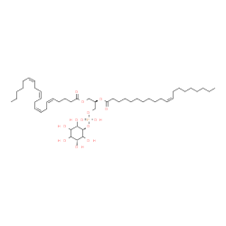 ChemSpider 2D Image | (2R)-3-[(Hydroxy{[(1s,3R)-2,3,4,5,6-pentahydroxycyclohexyl]oxy}phosphoryl)oxy]-2-[(11Z)-11-icosenoyloxy]propyl (5Z,8Z,11Z,14Z)-5,8,11,14-icosatetraenoate | C49H85O13P