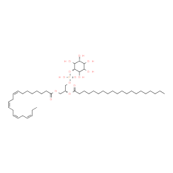 ChemSpider 2D Image | (2R)-3-[(Hydroxy{[(1s,3R)-2,3,4,5,6-pentahydroxycyclohexyl]oxy}phosphoryl)oxy]-2-(icosanoyloxy)propyl (8Z,11Z,14Z,17Z)-8,11,14,17-icosatetraenoate | C49H87O13P