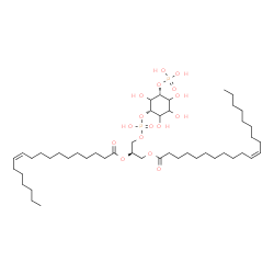 ChemSpider 2D Image | (2R)-3-[(Hydroxy{[(1S,5R)-2,3,4,6-tetrahydroxy-5-(phosphonooxy)cyclohexyl]oxy}phosphoryl)oxy]-2-[(11Z)-11-octadecenoyloxy]propyl (11Z)-11-icosenoate | C47H88O16P2