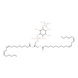 ChemSpider 2D Image | (2R)-3-[(Hydroxy{[(1S,5R)-2,3,4,6-tetrahydroxy-5-(phosphonooxy)cyclohexyl]oxy}phosphoryl)oxy]-2-[(9Z,12Z)-9,12-octadecadienoyloxy]propyl (11Z,14Z)-11,14-icosadienoate | C47H84O16P2