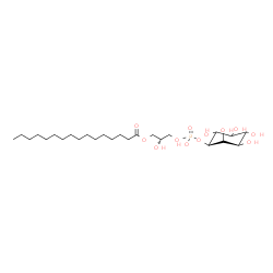 ChemSpider 2D Image | (2R)-2-Hydroxy-3-[(hydroxy{[(1s,2R,3R)-2,3,4,5,6-pentahydroxycyclohexyl]oxy}phosphoryl)oxy]propyl palmitate | C25H49O12P