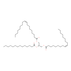 ChemSpider 2D Image | TG(18:1(9Z)/14:0/18:1(9Z))[iso3] | C53H98O6