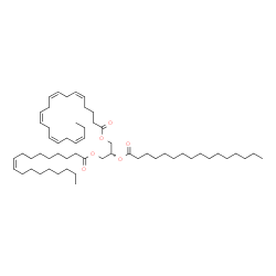 ChemSpider 2D Image | TG(18:1(9Z)/16:0/20:5(5Z,8Z,11Z,14Z,17Z))[iso6] | C57H98O6