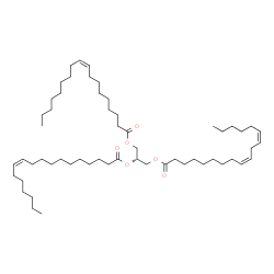 ChemSpider 2D Image | TG(18:1(9Z)/18:1(11Z)/18:2(9Z,12Z))[iso6] | C57H102O6