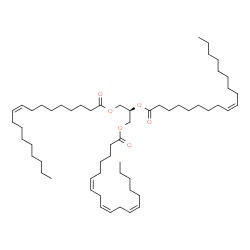 ChemSpider 2D Image | TG(18:1(9Z)/18:1(9Z)/18:3(6Z,9Z,12Z))[iso6] | C57H100O6