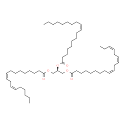 ChemSpider 2D Image | TG(18:2(9Z,12Z)/18:1(9Z)/18:3(9Z,12Z,15Z))[iso6] | C57H98O6