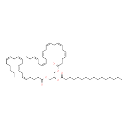 ChemSpider 2D Image | (2R)-3-[(5Z,8Z,11Z,14Z)-5,8,11,14-Icosatetraenoyloxy]-2-(palmitoyloxy)propyl (4Z,7Z,10Z,13Z,16Z,19Z)-4,7,10,13,16,19-docosahexaenoate | C61H98O6